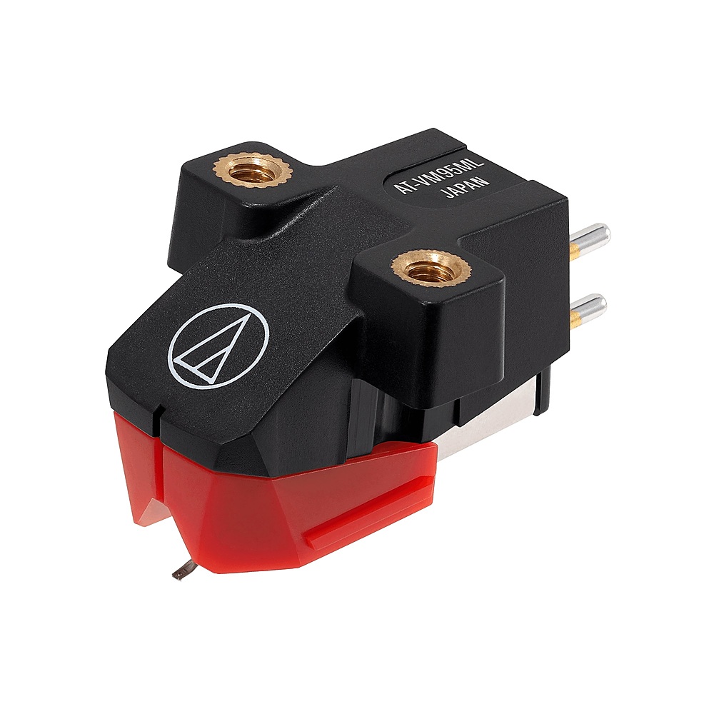 Left View: Audio-Technica - Audio Technica AT-VM95ML Dual Moving Magnet Cartridge - Red
