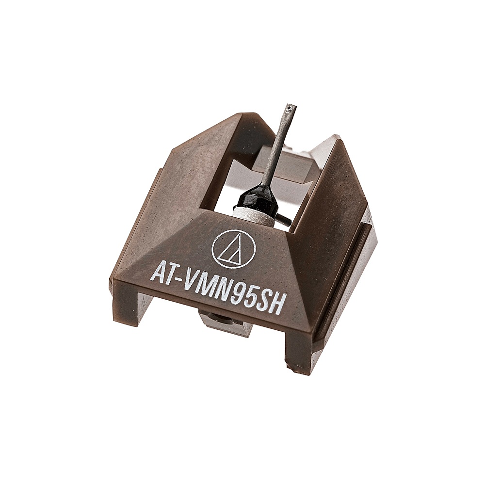 Left View: Audio-Technica - Audio Technica AT-VMN95SH Replacement Stylus - Brown
