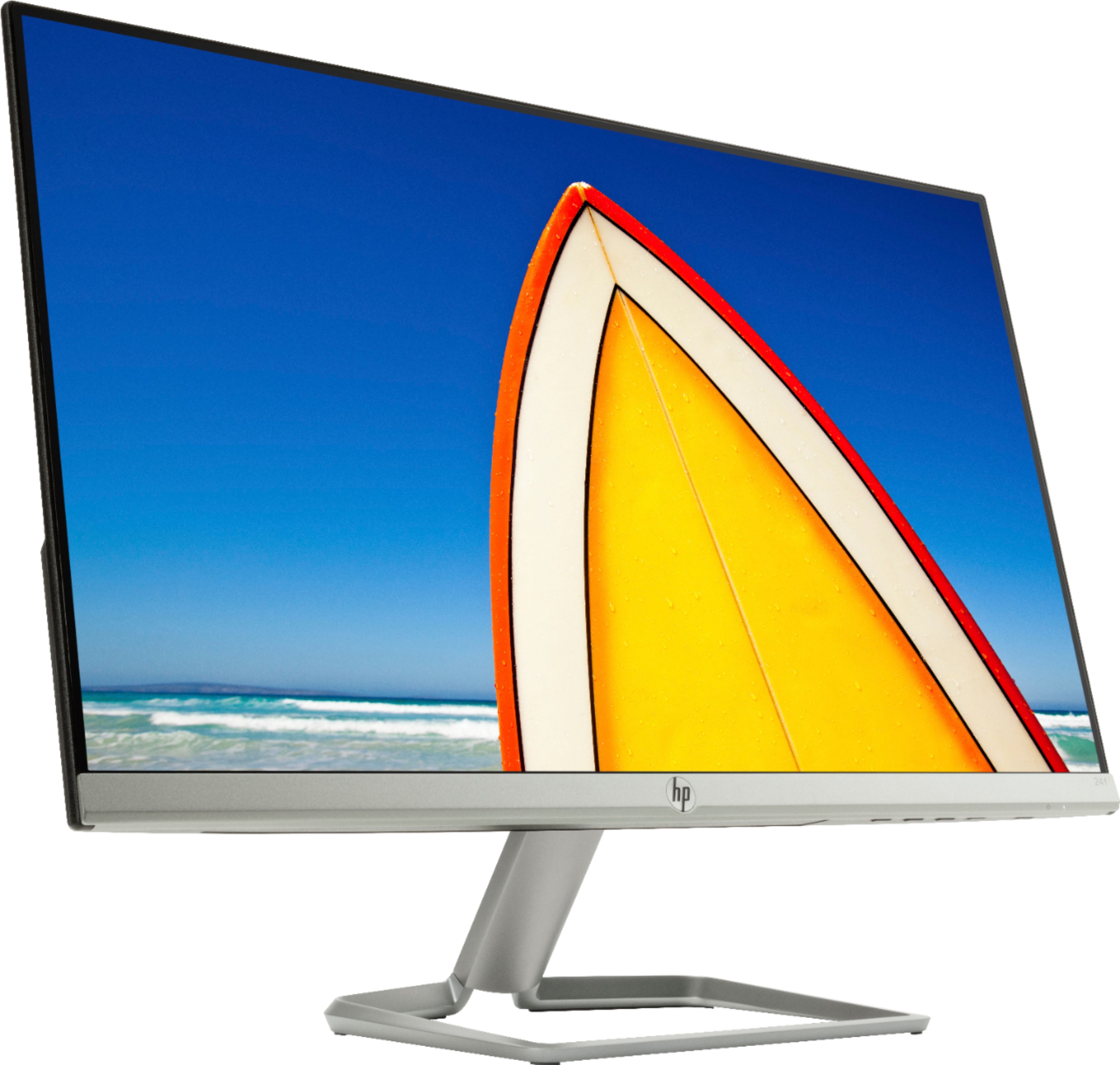 Angle View: HP - Geek Squad Certified Refurbished 23.8" IPS LED FHD FreeSync Monitor - Natural Silver