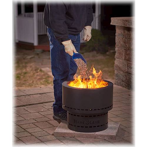 Flame Genie Inferno Wood Pellet Fire Pit Black FG-19 - Best Buy