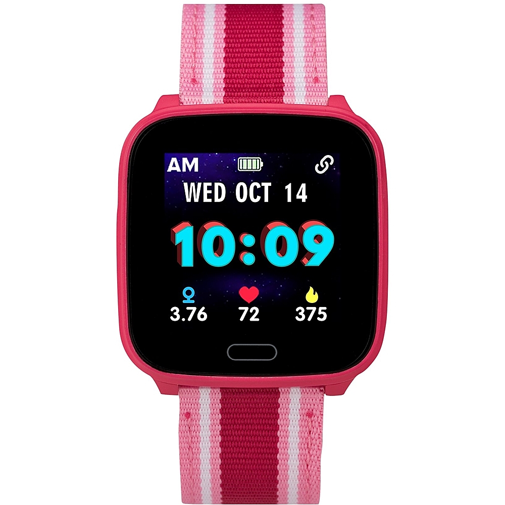 Angle View: iConnect by Timex - Iconnect Smartwatch 37mm Resin - Pink Stripe