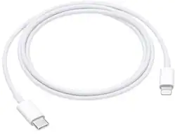 Apple - 3.3' (1M) USB-C to Lightning Cable - White - Front_Zoom