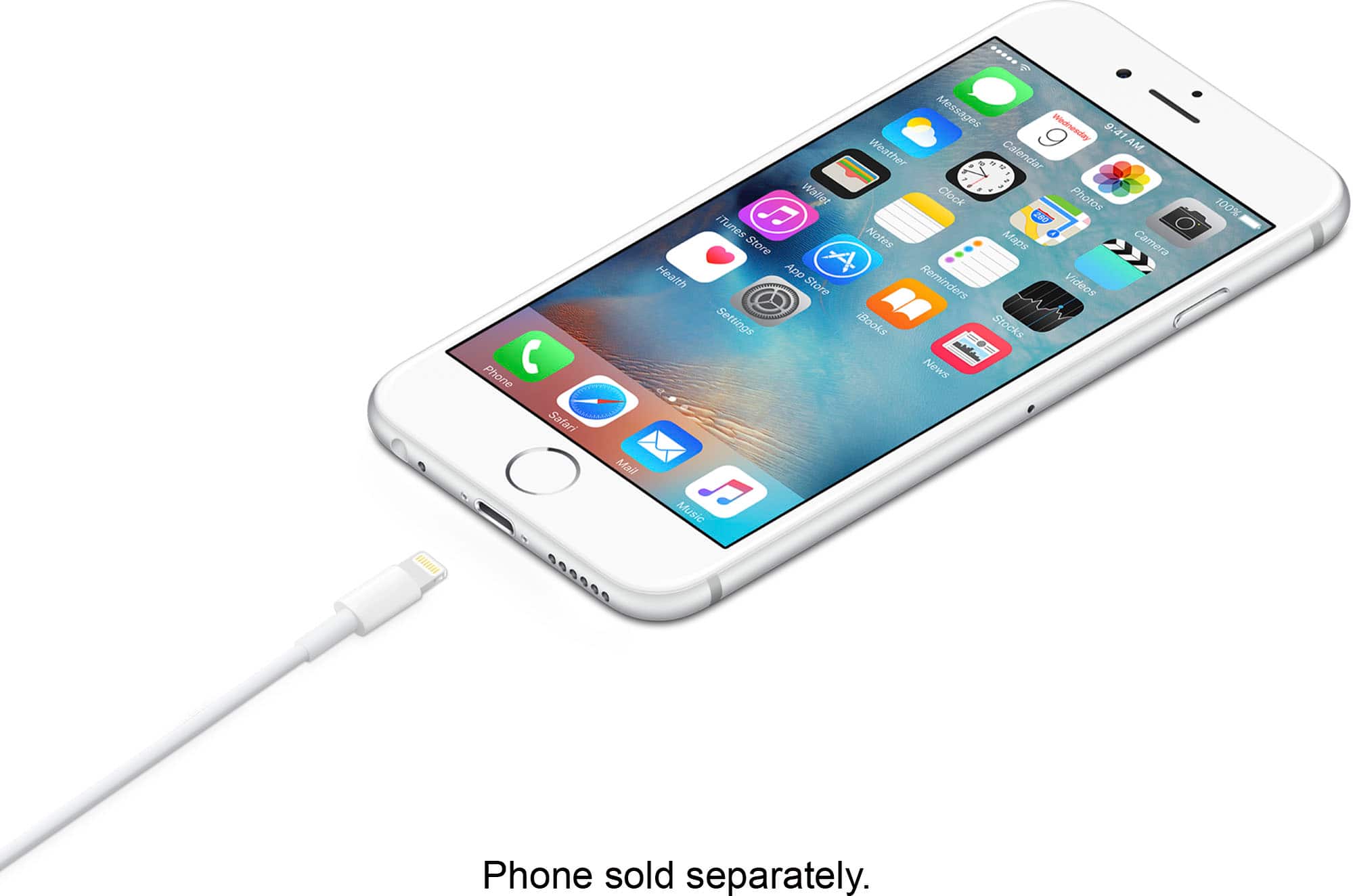 Alt View 11. Apple - 3.3 Foot Lightning to USB Cable - White.