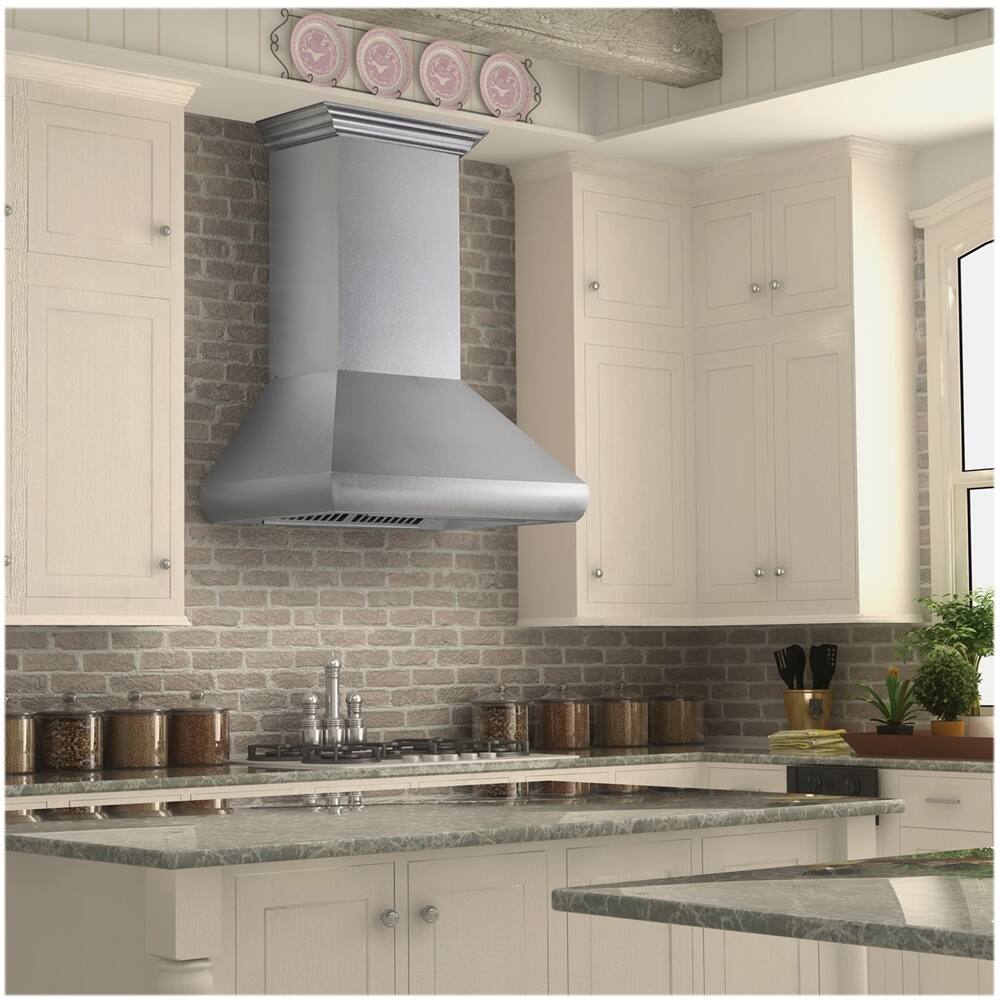 Left View: ZLINE - Professional 35" Externally Vented Range Hood - Stainless steel