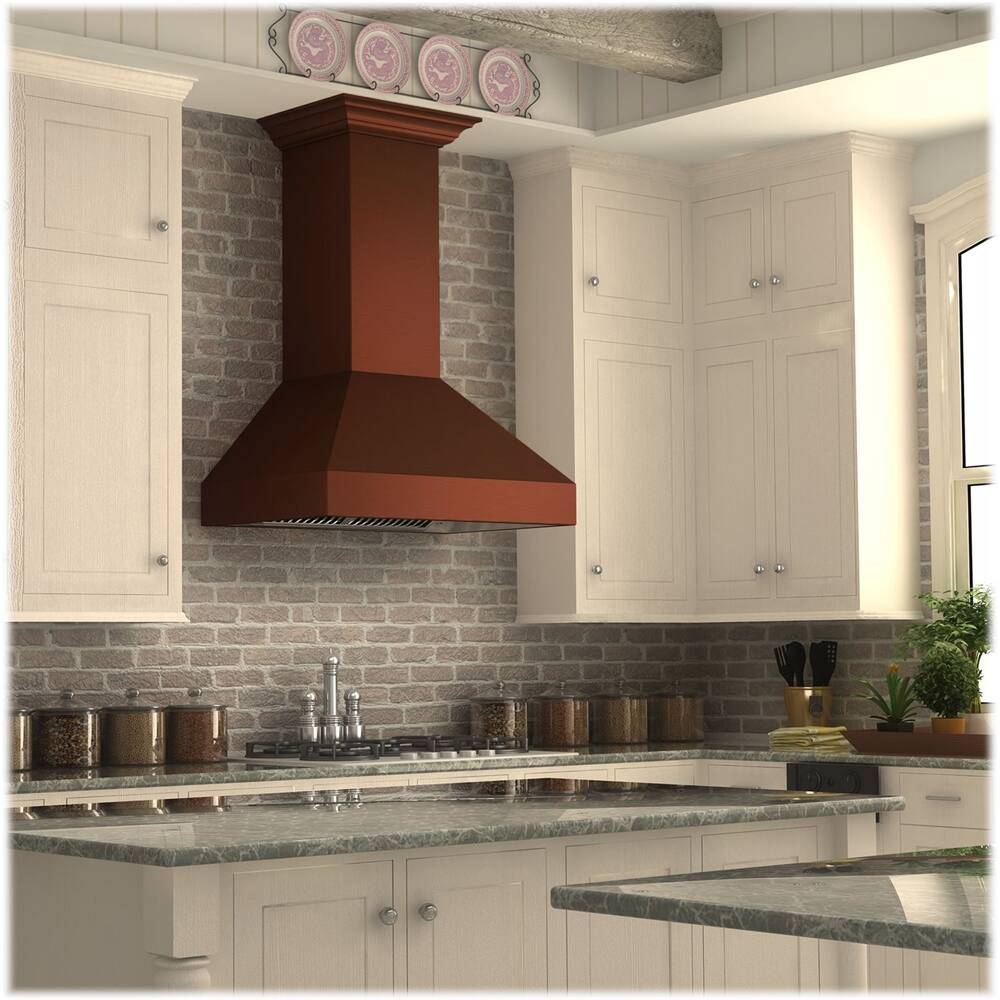 Left View: ZLINE - Professional 48" Externally Vented Range Hood - Copper