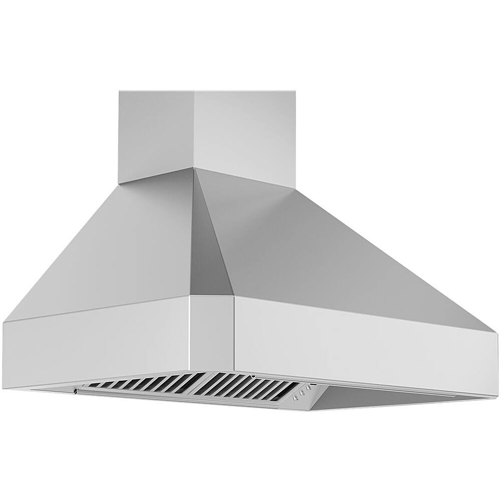 Left View: ZLINE 42" Wall Mount Range Hood in Stainless Steel (455-42) - Stainless steel