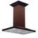 Left. ZLINE - Designer Copper 30" Externally Vented Range Hood - Embossed Copper.