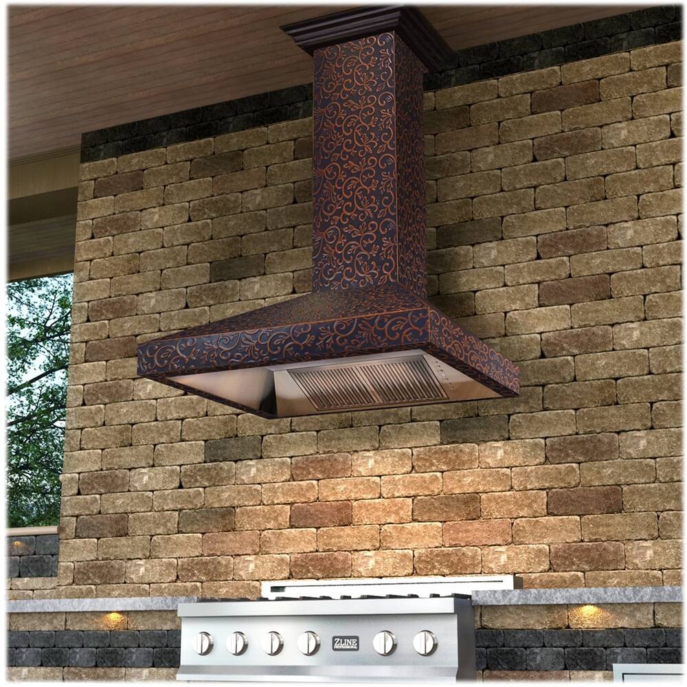 Best Buy ZLINE Designer Copper 36" Externally Vented Range Hood Black