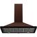 Front. ZLINE - Designer Copper 30" Externally Vented Range Hood - Baked Embossed Copper.