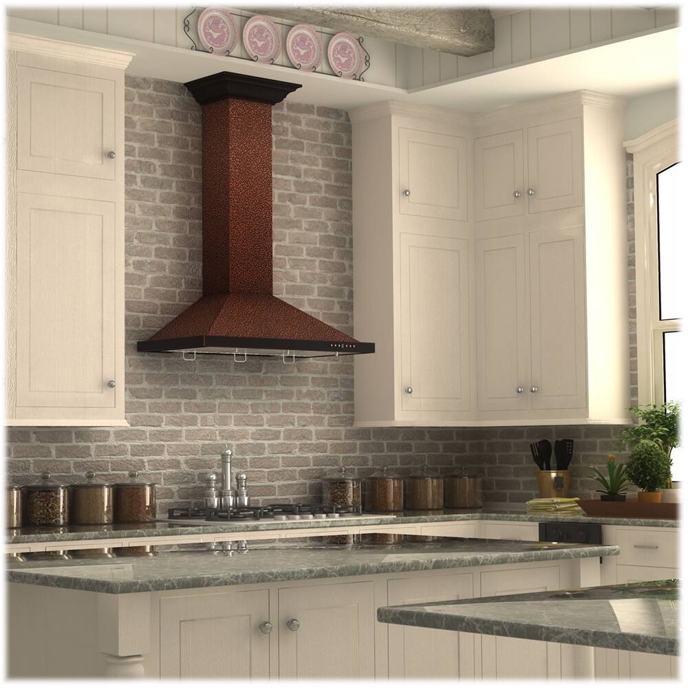 Alt View 19. ZLINE - Designer Copper 30" Externally Vented Range Hood - Baked Embossed Copper.