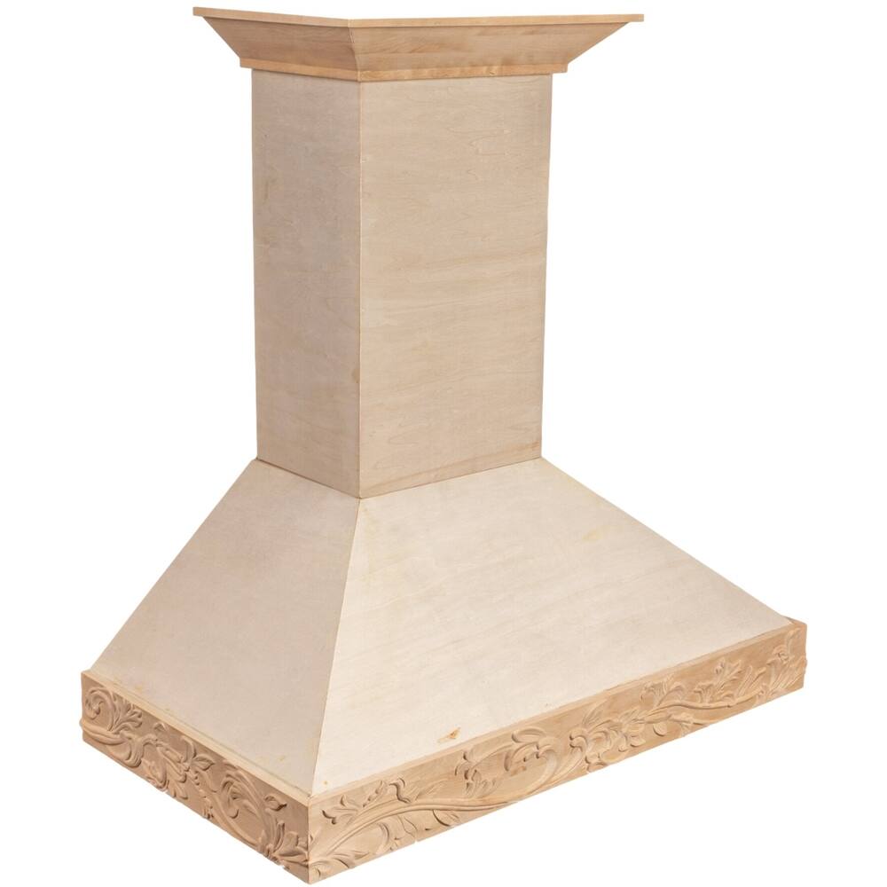 Left View: ZLINE - Designer Wood 36" Externally Vented Range Hood