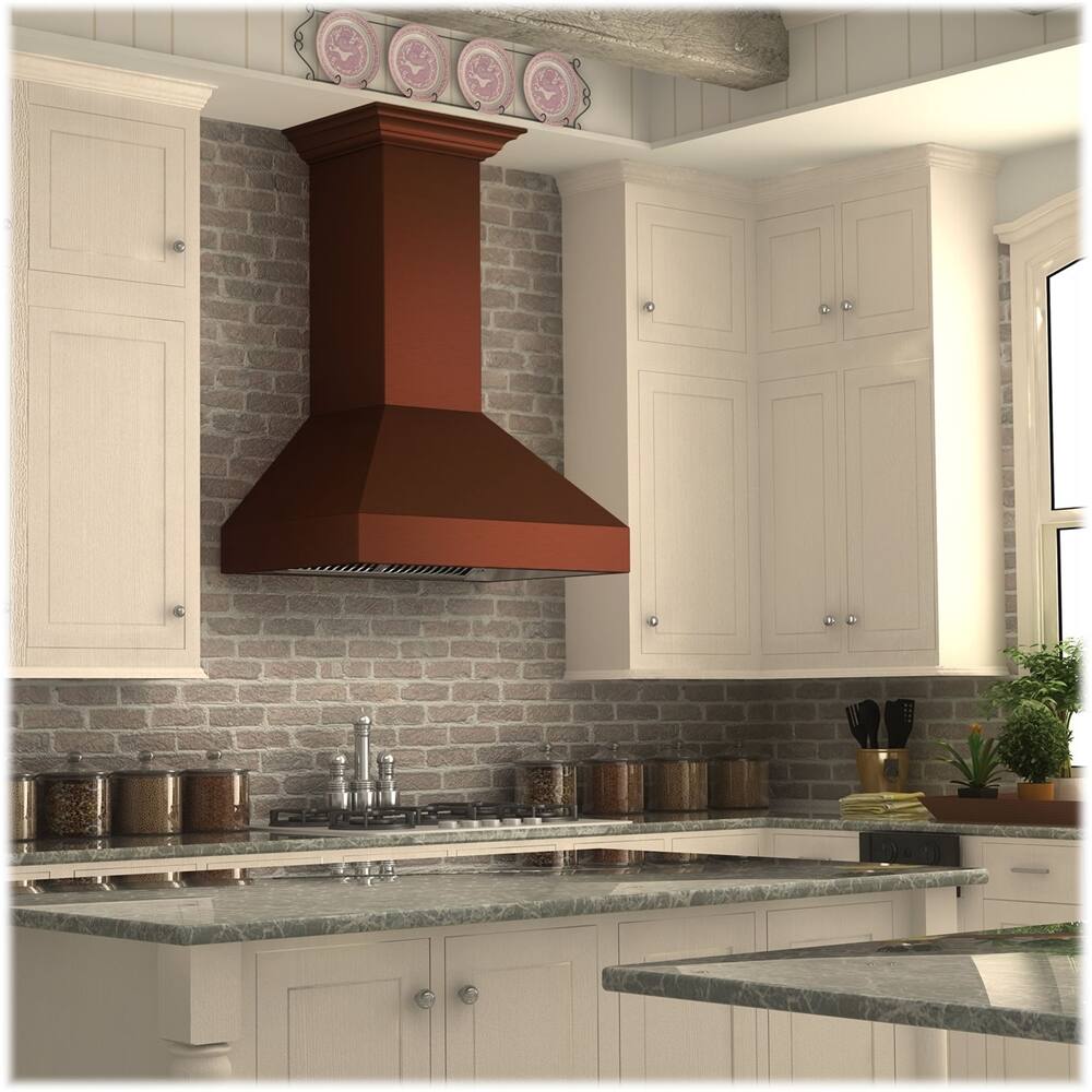 Left View: ZLINE - Professional 36" Externally Vented Range Hood - Copper