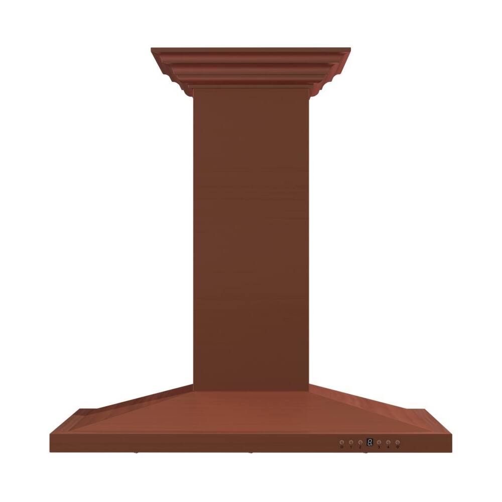 Front. ZLINE - Designer Copper 30" Externally Vented Range Hood - Baked Copper.