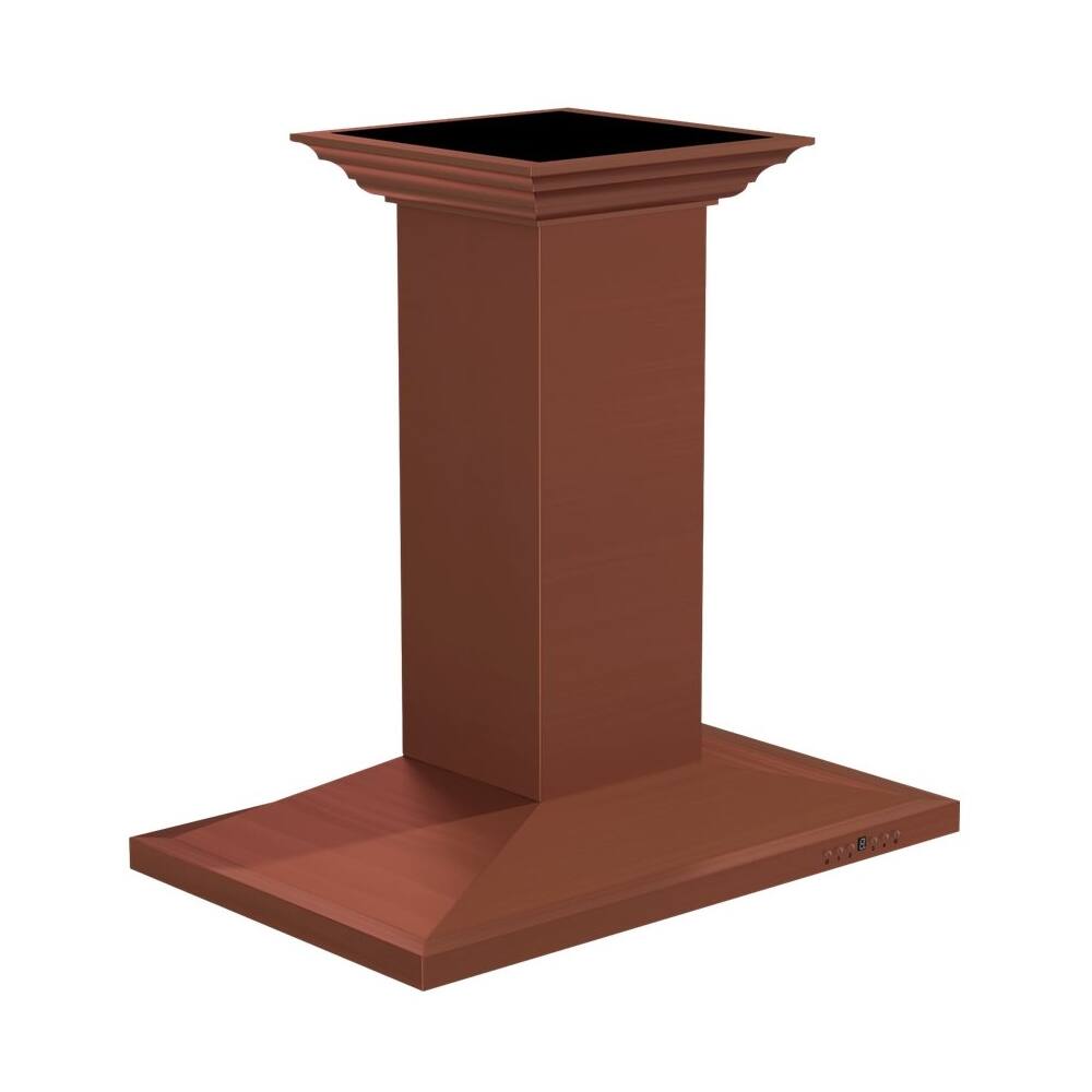 Left View: ZLINE - Designer Copper 30" Externally Vented Range Hood - Baked Copper