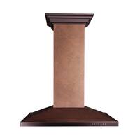 ZLINE - 36 inches - Externally Vented - Island Range Hood - Copper - Front_Zoom
