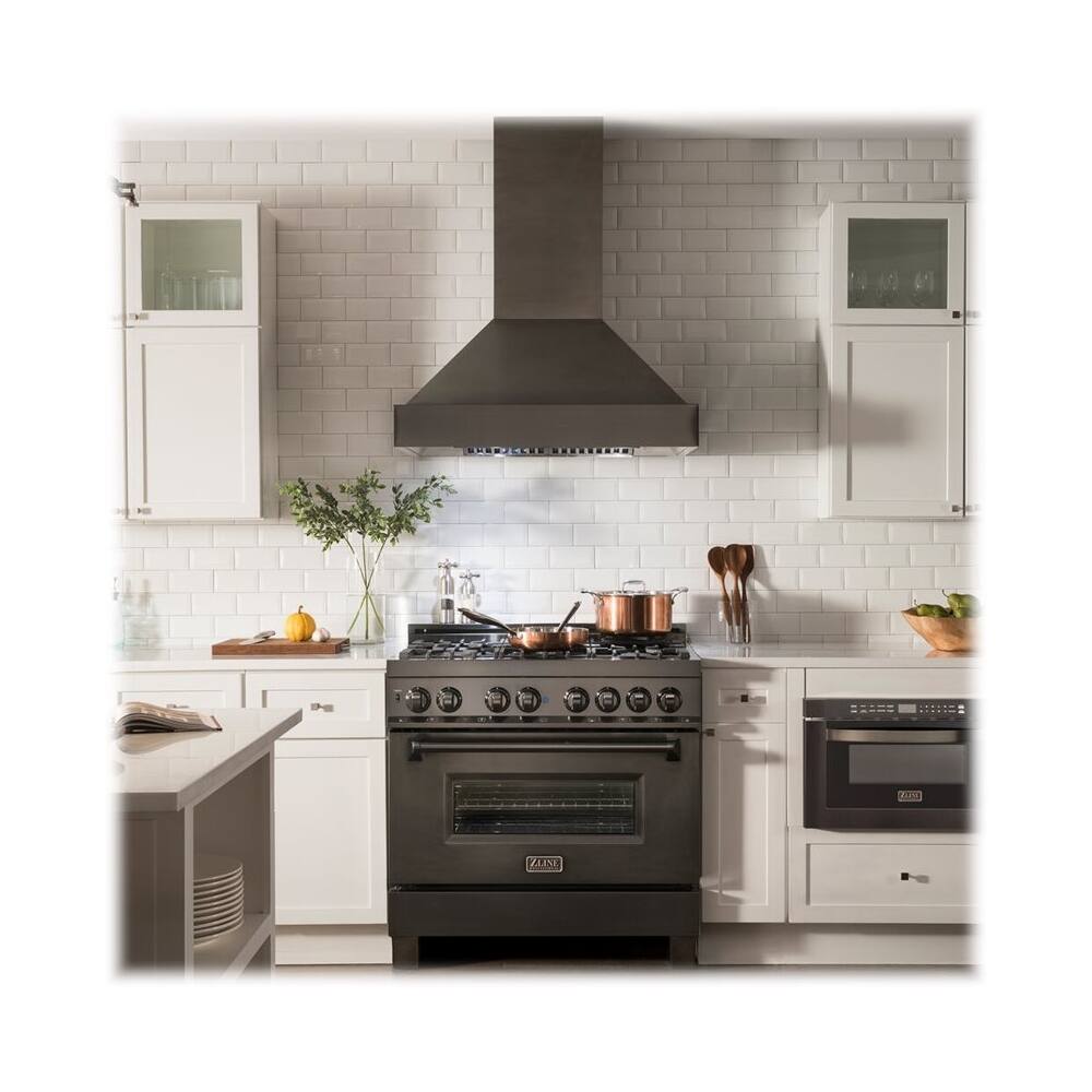 ZLINE 36" Externally Vented Range Hood Black Stainless Steel BS655N36