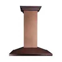 ZLINE - 30 inches - Externally Vented - Island Range Hood - Copper - Front_Zoom