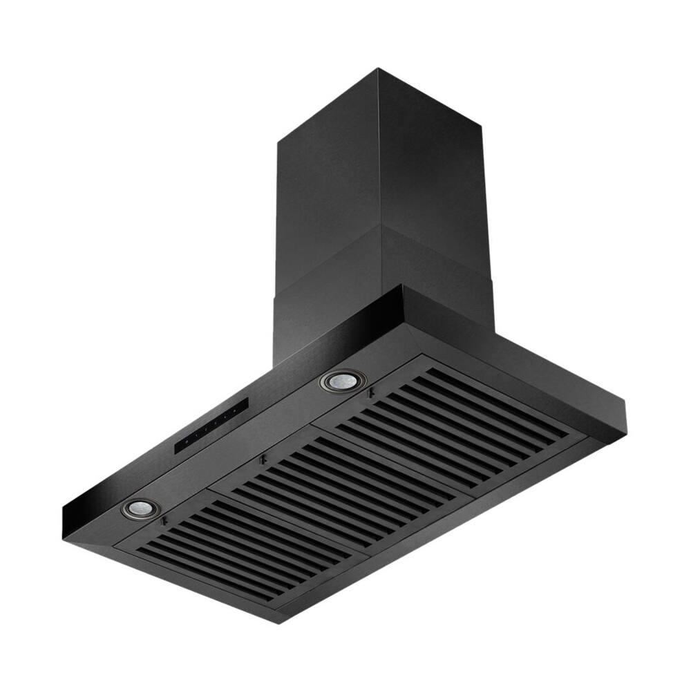Alt View 11. ZLINE - 36" Externally Vented Range Hood - Black stainless steel.