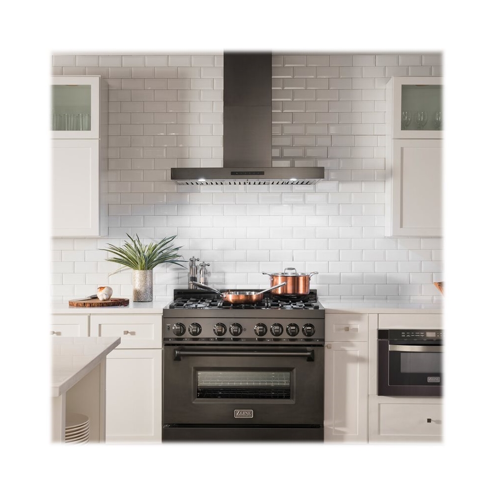 Zline black deals stainless range hood