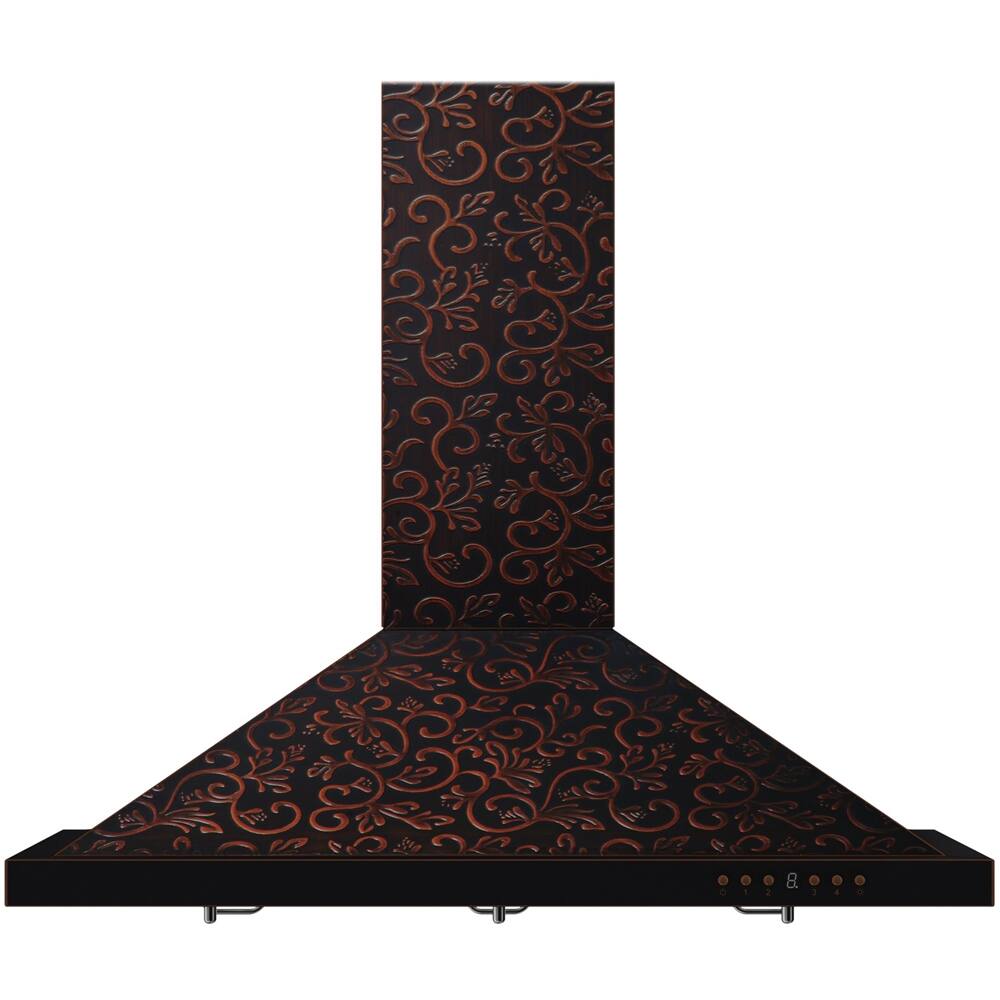 Front. ZLINE - Designer Copper 36" Externally Vented Range Hood - Baked Copper.