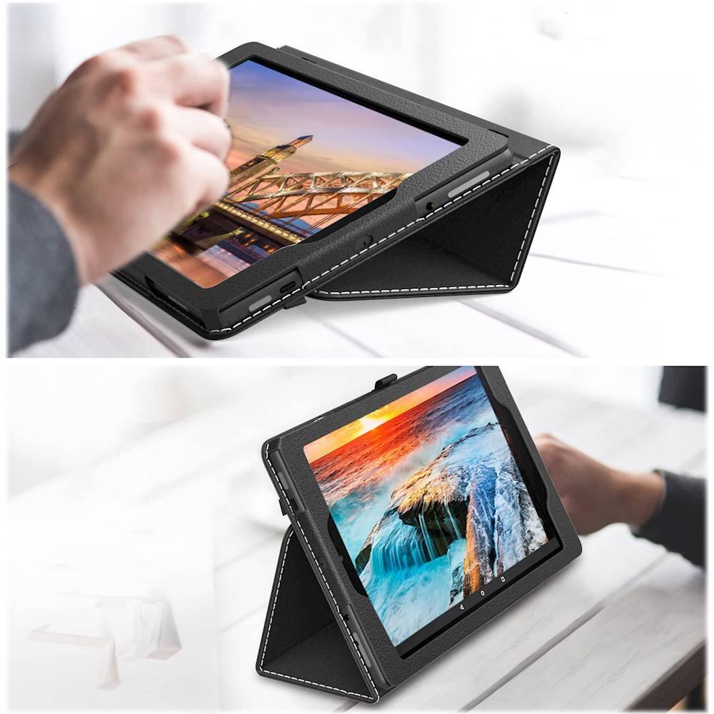 SaharaCase Folio Case for Amazon Kindle Fire HD 10 (2019) Black SBCKF