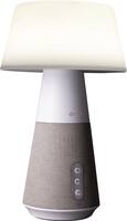 OttLite - Entertain LED Speaker Lamp - Gray and White - Front_Zoom