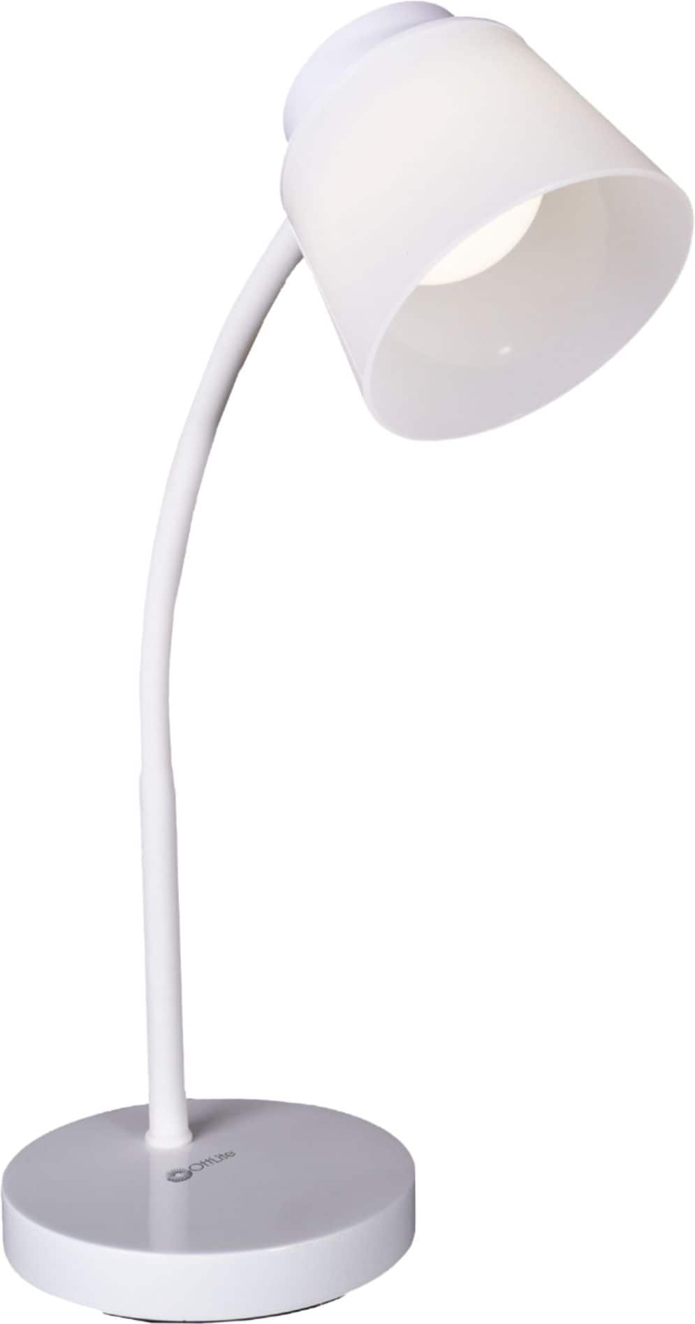 Front. OttLite - Clarify LED Desk Lamp with 4 Brightness Settings and Adjustable Neck - White.