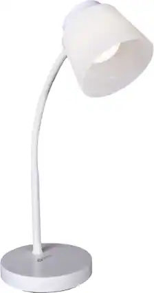 Front. OttLite - Clarify LED Desk Lamp with 4 Brightness Settings and Adjustable Neck - White.