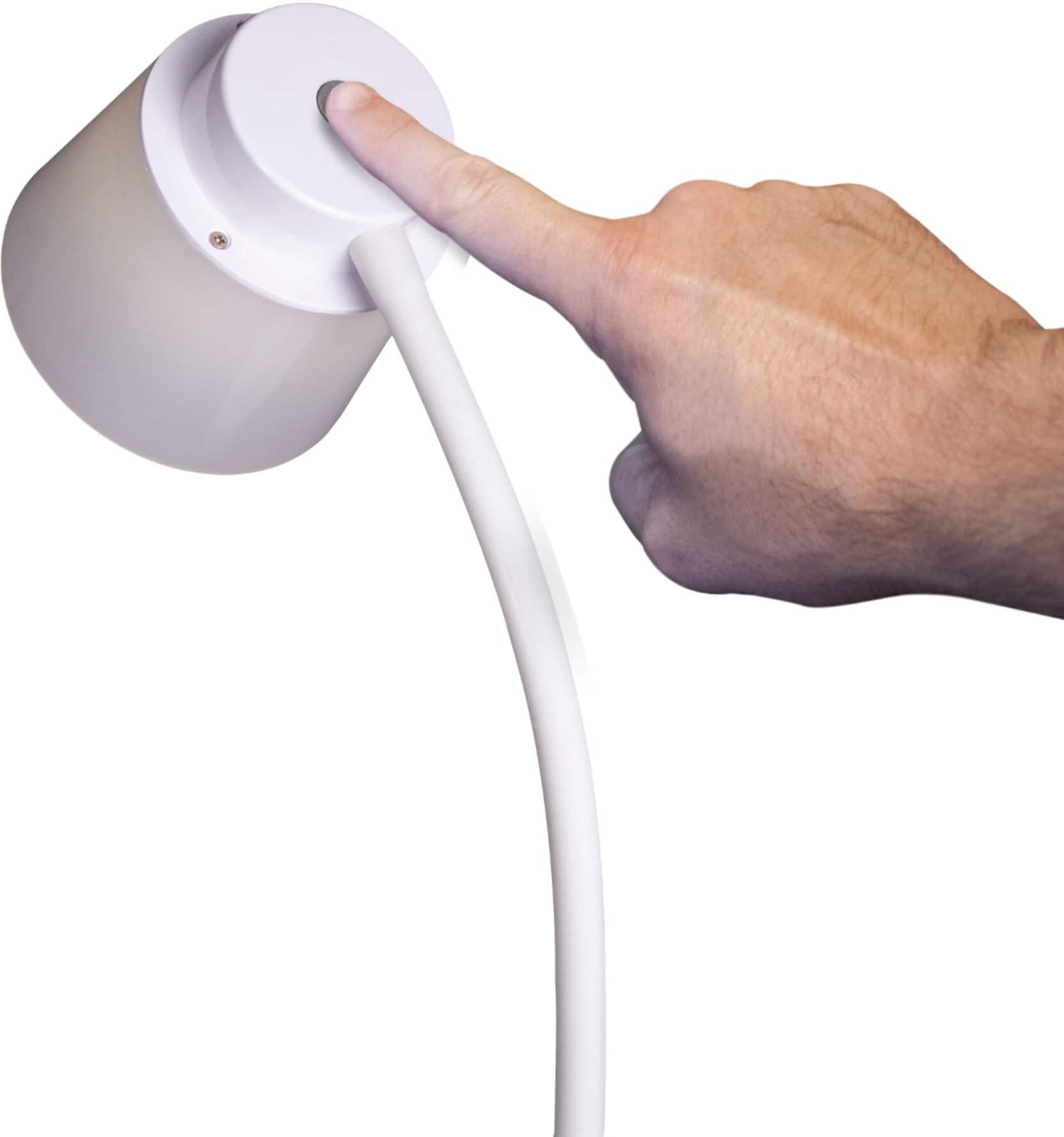 Alt View 14. OttLite - Clarify LED Desk Lamp with 4 Brightness Settings and Adjustable Neck - White.