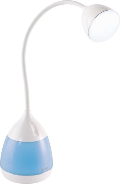 Front Zoom. OttLite - Mood LED Color Changing Base Desk Lamp with Three Brightness Settings, USB Charging Port and Clear Sun Technology - White.