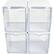 Front. Deflecto - Interlocking Storage Organizer (4-Pack) - White.