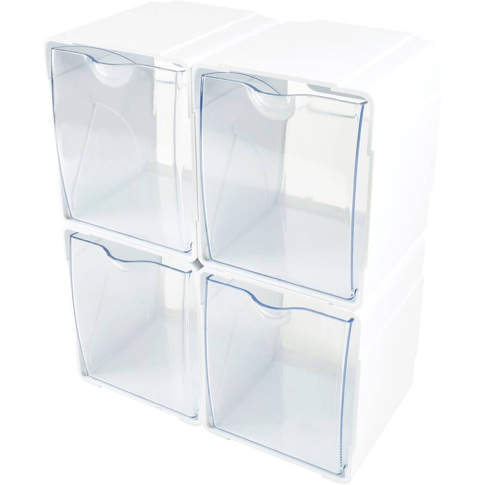 Deflecto Interlocking Storage Organizer (4-Pack) White 421103CR - Best Buy