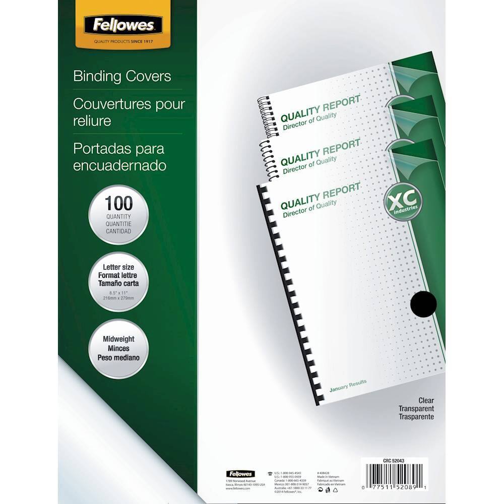Alt View 11. Fellowes - Crystals Binding Cover (100-Pack) - Clear.