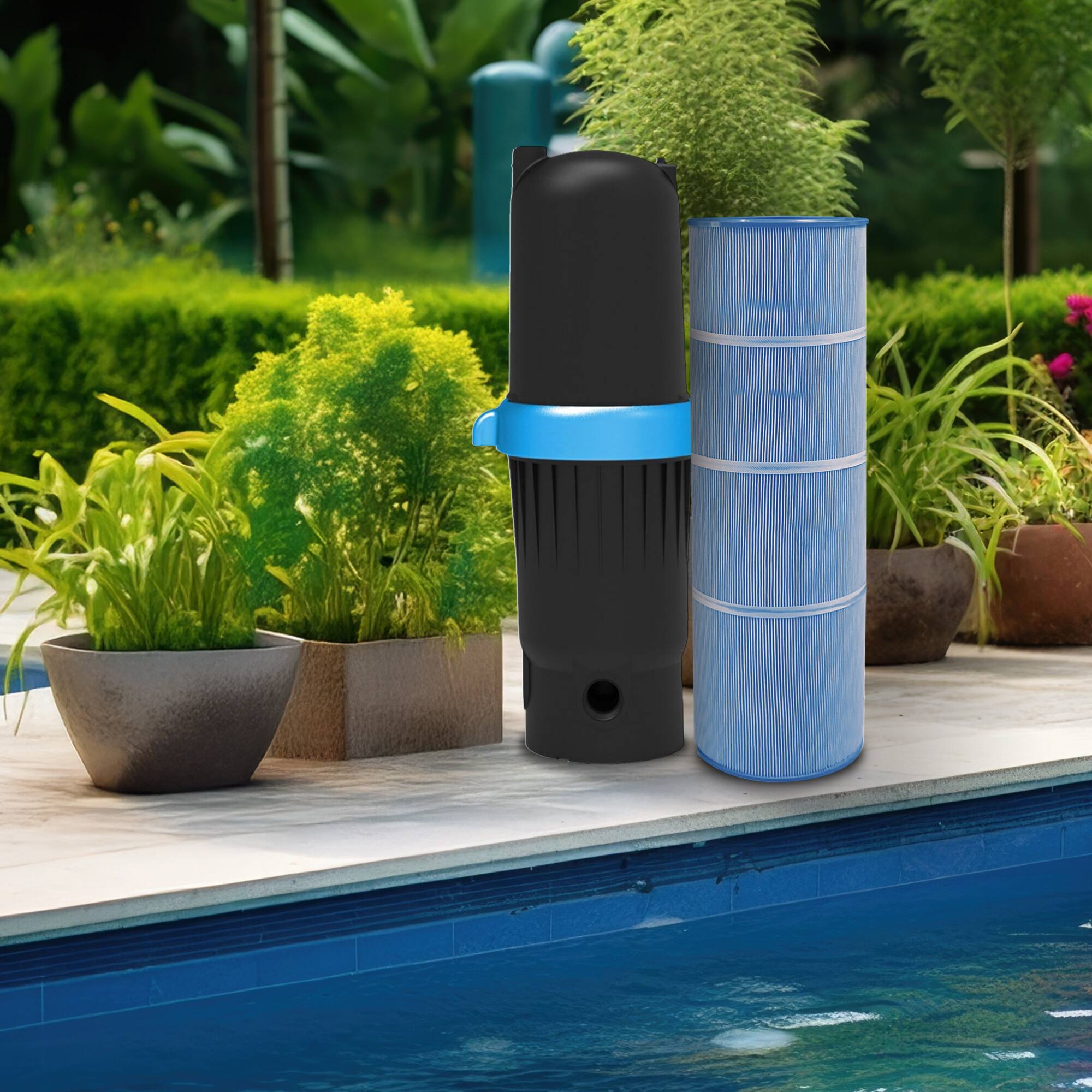 Alt View 7. Swimline - Swimline HYDROTOOLS Ultra Pool Replacement Cartridge Filter, 150 Sq. Ft., Blue.