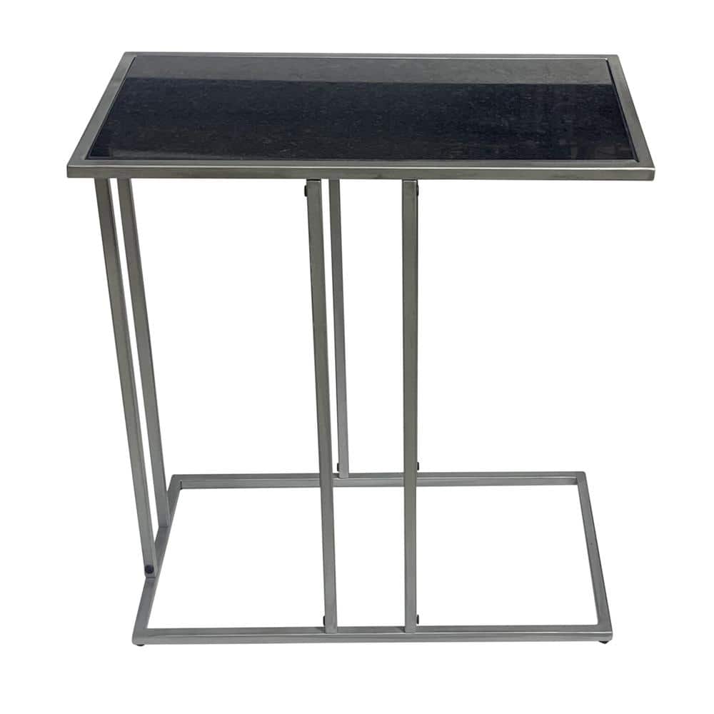 Carolina Chair & Table - Serena End Table - Black Marble - Industrial - Black, Industrial