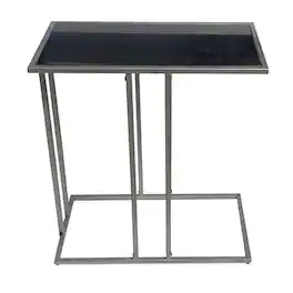 Carolina Chair & Table - Serena End Table - Black Marble - Industrial - Black, Industrial