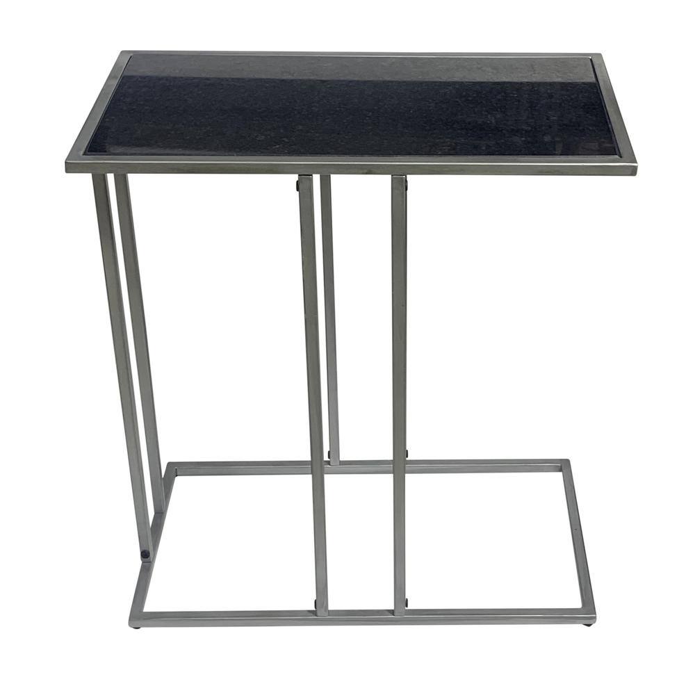 Carolina Chair & Table - Serena End Table - Black Marble - Industrial - Black, Industrial