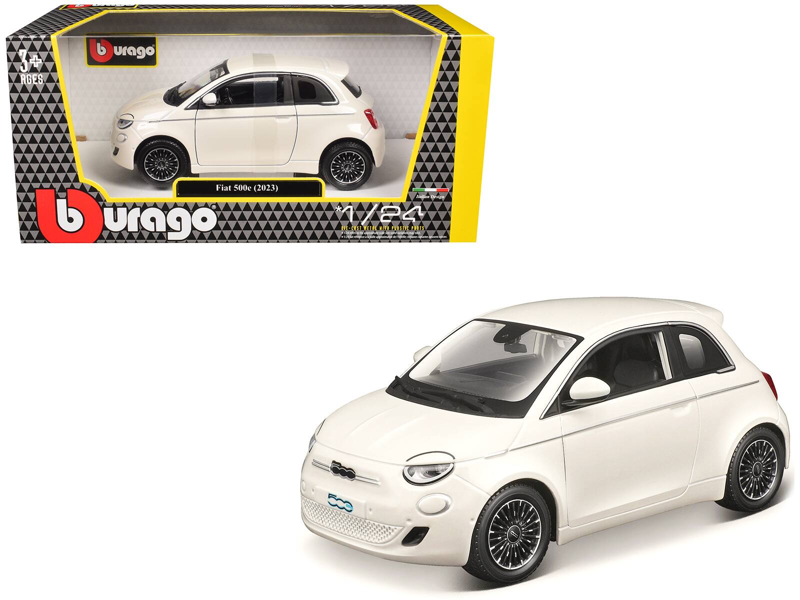 2023 Fiat 500e White 1/24 Diecast Model Car by Bburago price history on PriceWatchPro