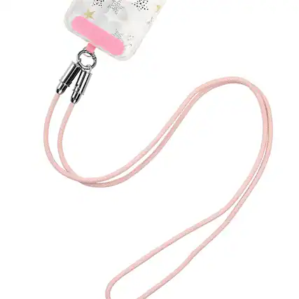 Front. Mybat - MyBat Tether Crossbody Strap + USB-C Charging Cable(L=4.2 FT) - Pink - Pink.