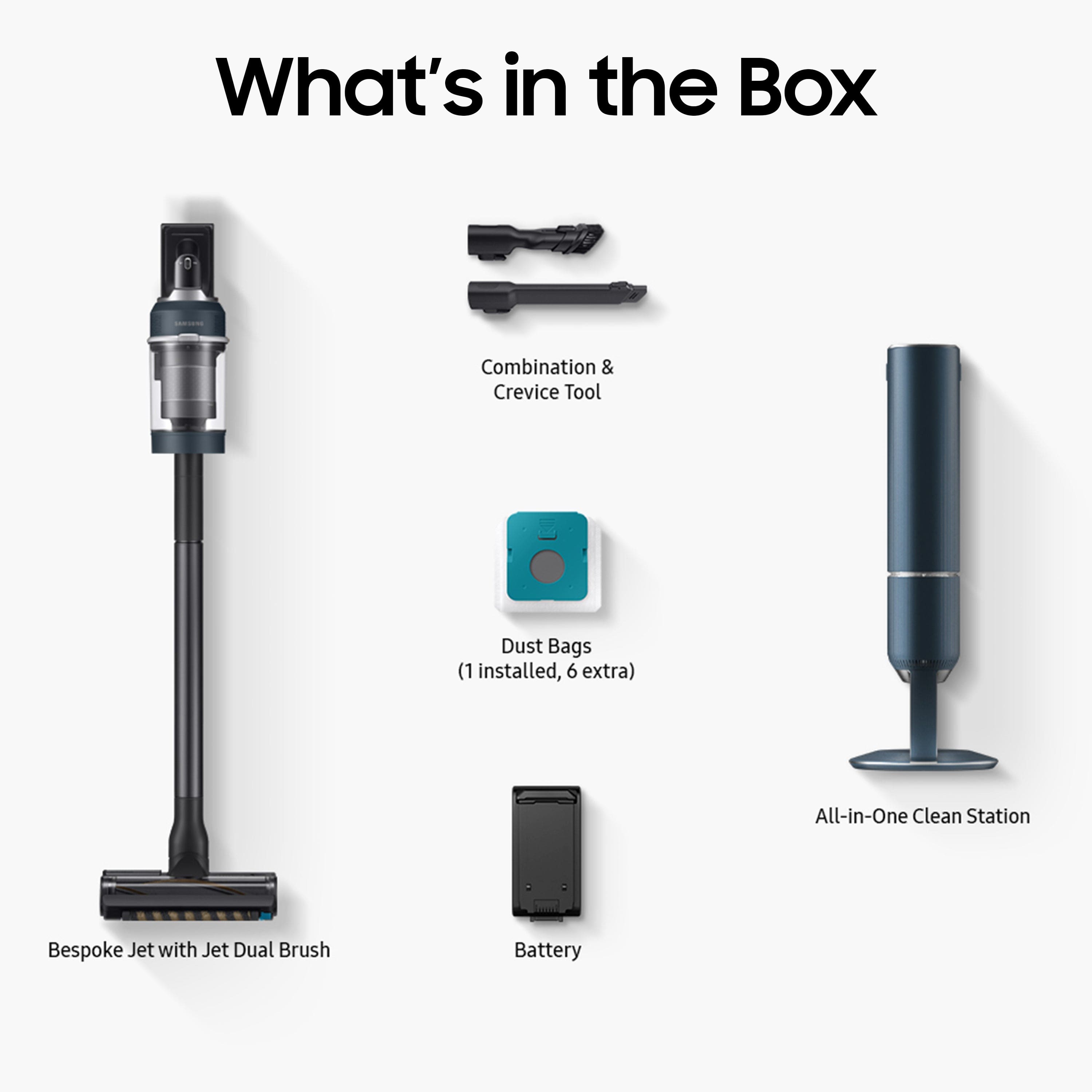 Alt View Zoom 13. Samsung - BESPOKE Jet Cordless Stick Vacuum with All-in-One Clean Station - Midnight Blue.