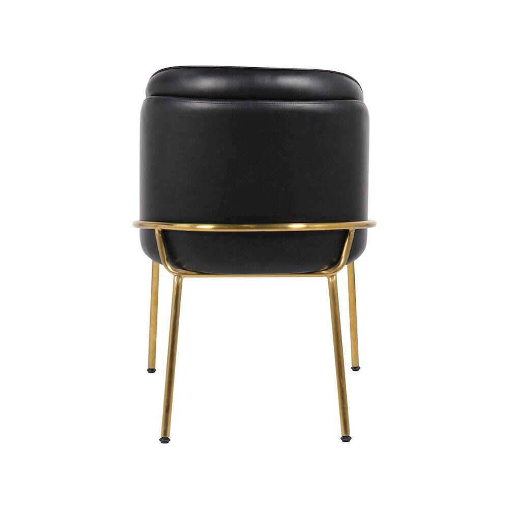 Alt View 1. Meridian Furniture - Jagger Black Vegan Leather Dining Chair, Set of 2 - Black.