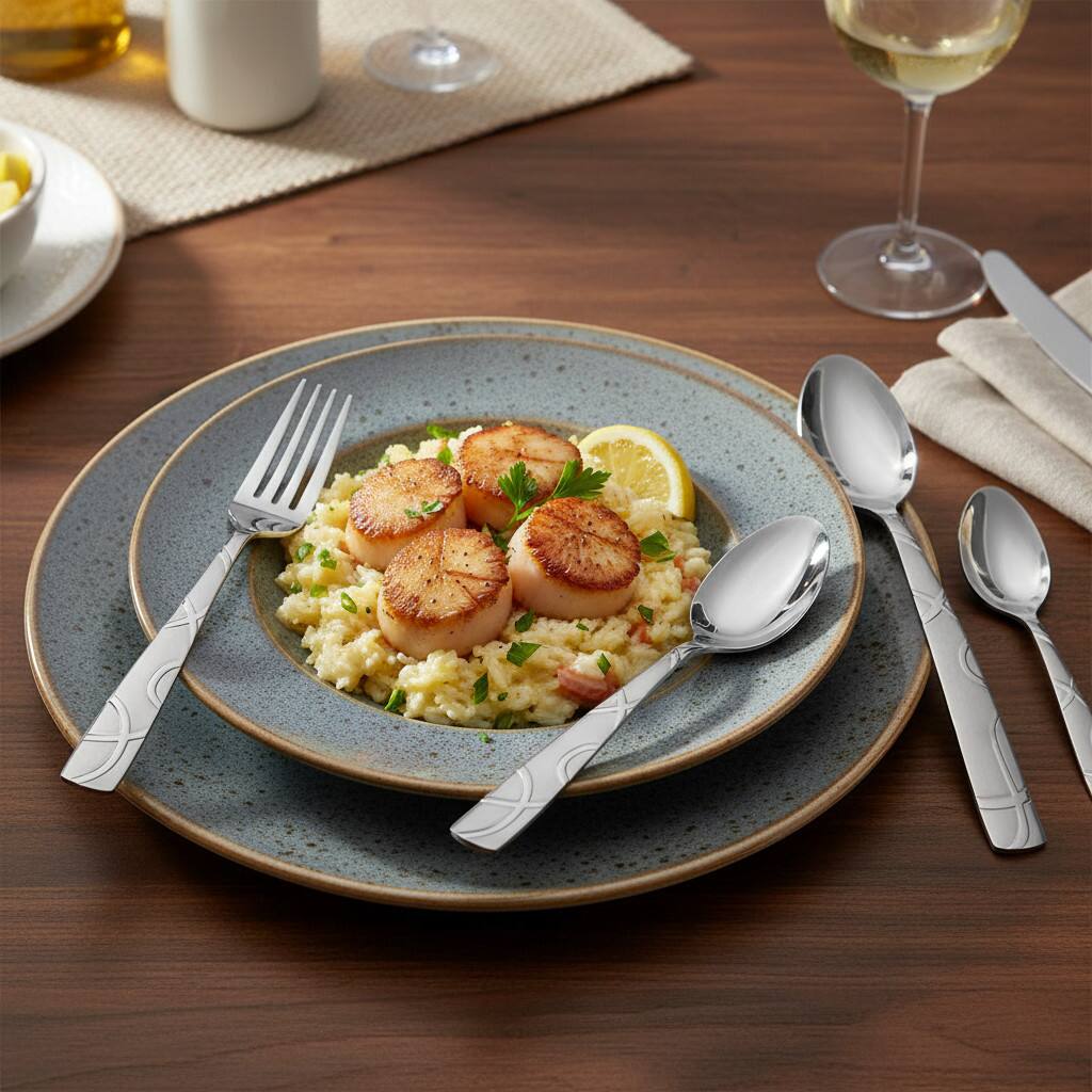 Alt View 2. Dazzed Corner - 20-Piece Mirror Polished Stainless Steel Silverware Sets, Flatware Set for 8 - Silver.