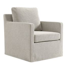 Serene Fabric Slipcovered Swivel Armchair by Modway - Brown
