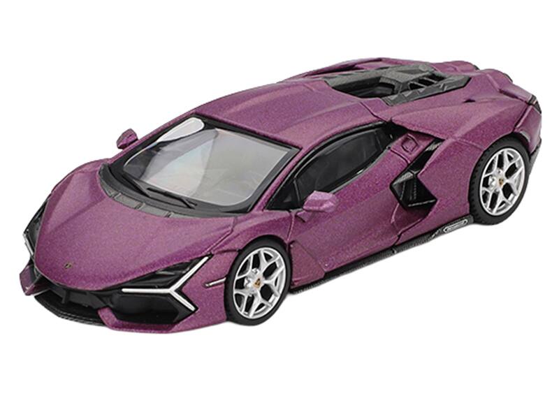 Alt View 1. True Scale Miniatures - Lamborghini Revuelto Viola 30th Matt Purple Metallic Limited Edition 1/64 Diecast Model Car by Mini GT.