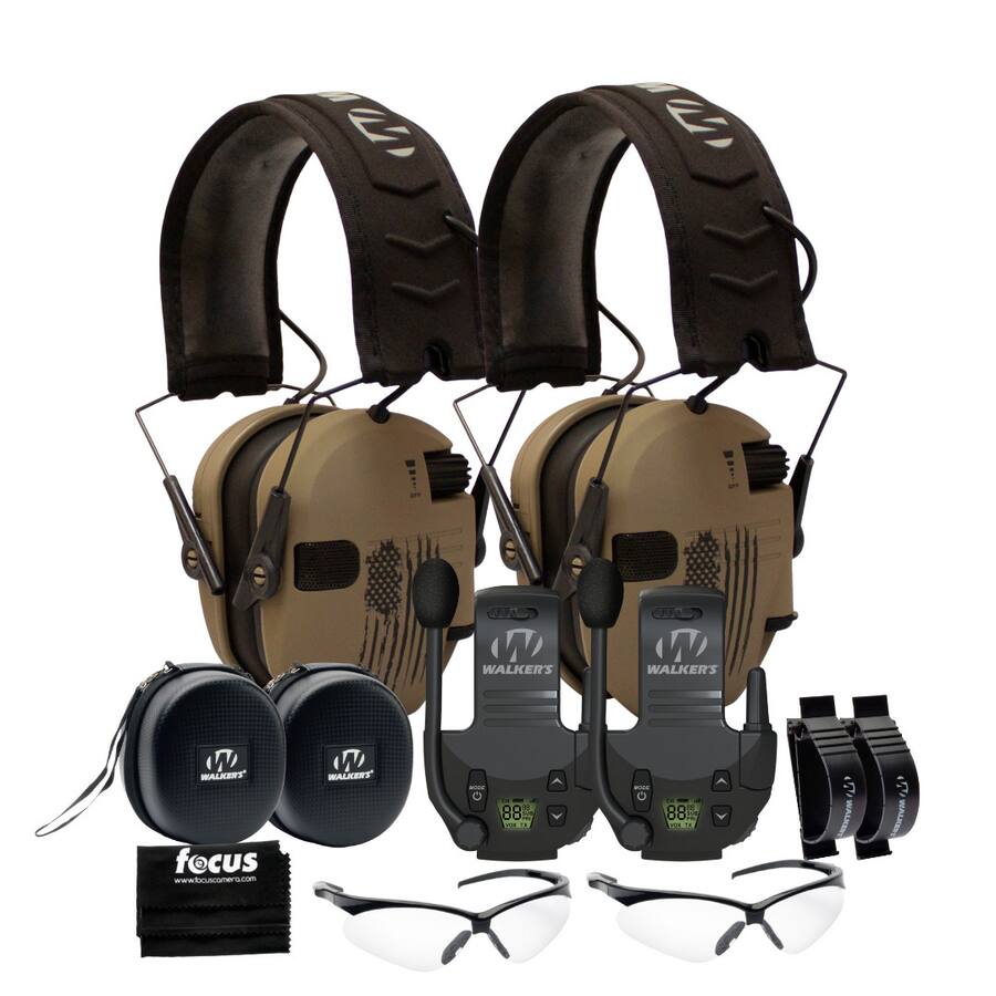 Walker Razor Tan Color Walkers Walker's Razor Slim Electronic Muff ( 2 Pack) Bundle with ...