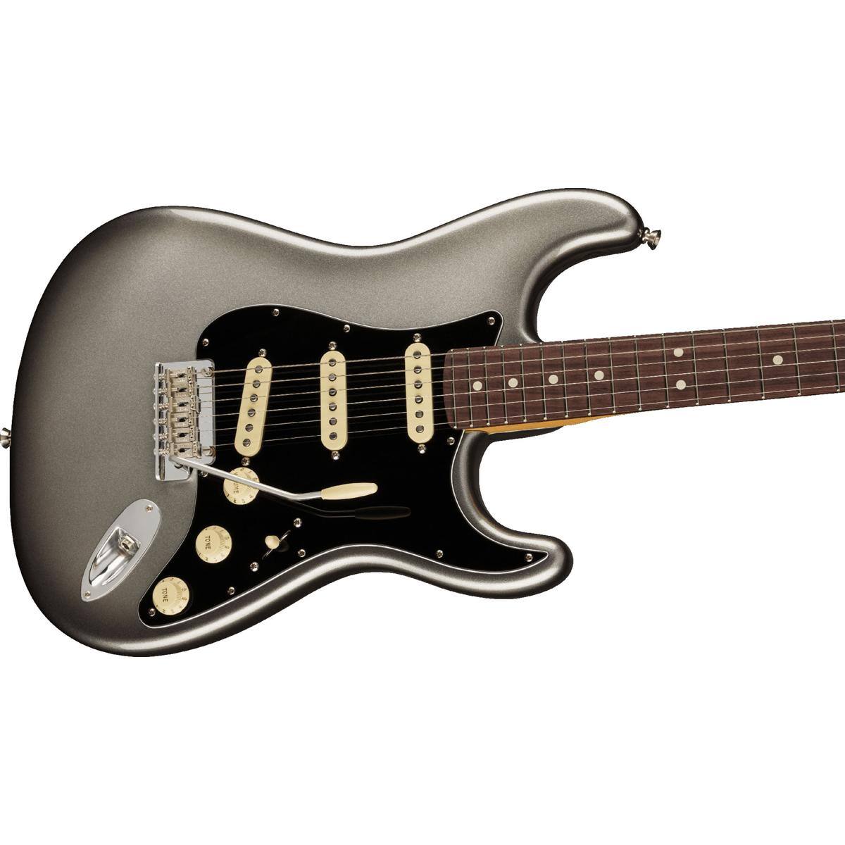 Alt View 3. Fender - Fender American Professional II Stratocaster Electric Guitar, Rosewood Fingerboard, Mercury.