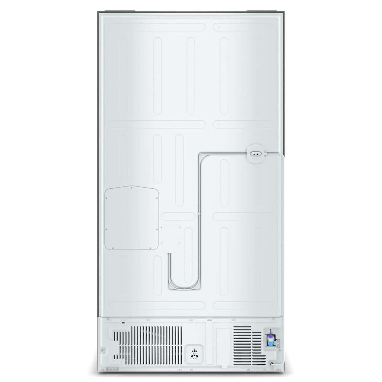 Back. Whirlpool - 36 in. Wide 24 cu. ft. 3-Door French Door Counter Depth Refrigerator - Fingerprint-Resistant Stainless Finish.