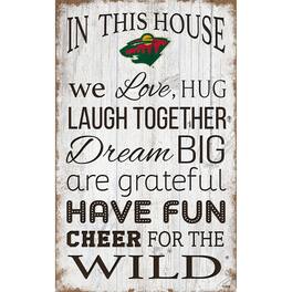 Fan Creations - Minnesota Wild 11'' x 19'' Team In This House Sign - Multicolor