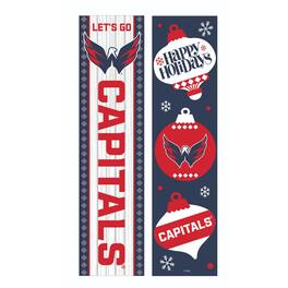Evergreen Enterprises - Washington Capitals 47" Double Sided Christmas Leaner Fan Sign - Multicolor