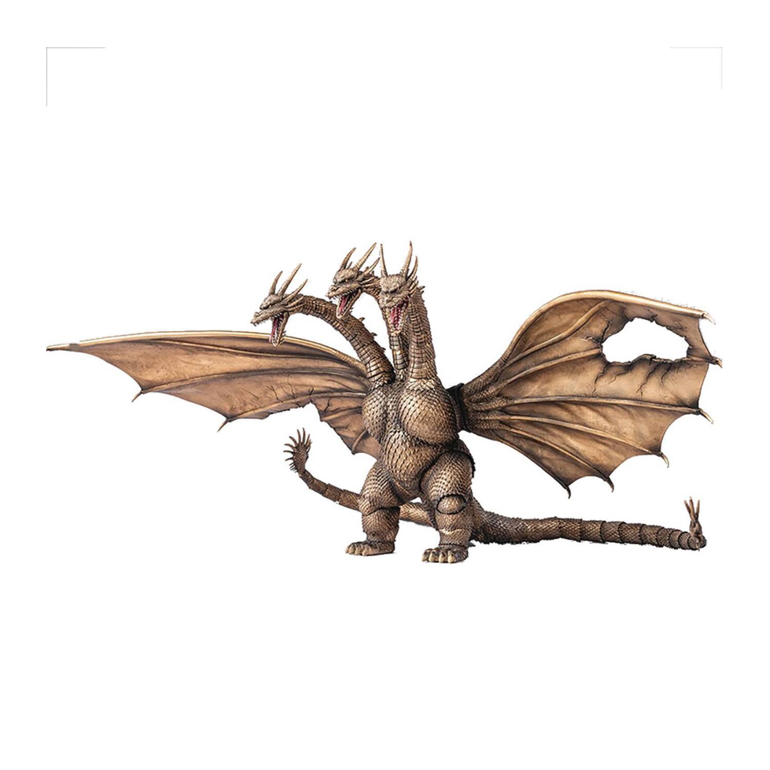 Front. Hiya - Hiya Toys EXQ Basic: King Ghidorah Battle Damaged Version 13-Inch Action Figure - Orange.